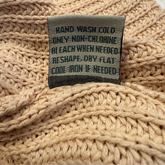 525 America Beige Cotton Tunic Sweater Split Back Medium - Picture 12 of 12